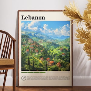 Libanon Reisedruck - Asien, Libanon Poster, Reise Wandkunst, Libanon Druck, Libanon, Asien, Asien Poster, Libanon Wandkunst, Beirut Poster