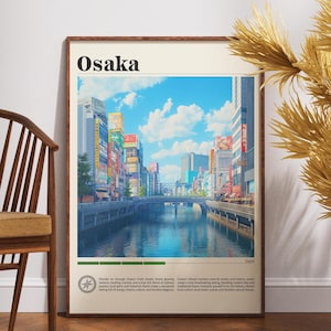 Osaka Travel Print - Japan, Osaka Poster, Japan Poster, Travel Wall Art, Japan Print, Osaka, Osaka Print, Japanese Poster, Japan Wall Art