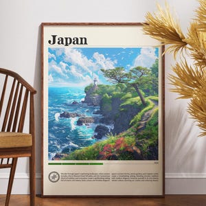 Japan Travel Poster: Fine Art Print, East Asia Wall Art
