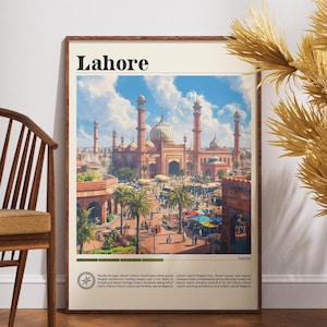 Lahore Travel Print - Pakistan, Lahore Poster, Pakistan Poster, Travel Wall Art, Pakistan Print, Lahore, Travel poster Pakistan, Asia