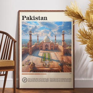 Pakistan Travel Print, Pakistan Poster, Travel Wall Art, Pakistan Print, Travel poster, Backpacking Poster, Wall Decor, Pakistan Wall Art