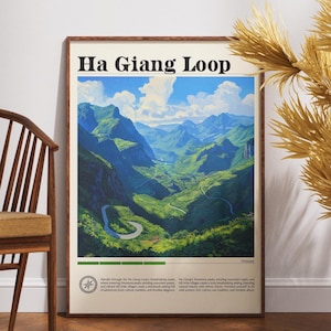 Ha Giang Travel Print - Vietnam, Ha Giang Poster, Vietnam Poster, Travel Wall Art, Vietnam Print, Ha Giang Wall Art, Ha Giang Loop, SE Asia