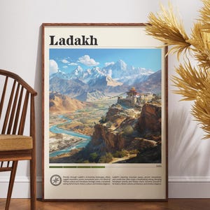 Ladakh Travel Print - India, Ladakh Poster, India Poster, Travel Wall Art, India Print, Ladakh Wall Art, India Wall decor, Leh Ladakh Print