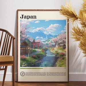 Japan Travel Poster: Fine Art Print, East Asia Wall Art