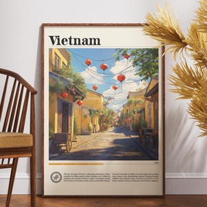 Vietnam Reise - Asien, Reise Poster, Vietnam Poster, Reise Wandkunst, Vietnam Druck, Vietnam, Hanoi, Hoi An Poster, Vietnam Wandkunst