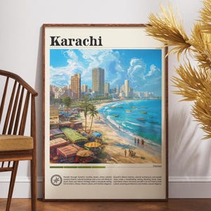 Karachi Travel Print - Pakistan, Karachi Poster, Pakistan Poster, Travel Wall Art, Pakistan Print, Karachi, Travel poster Pakistan