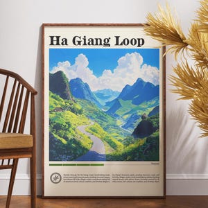 Ha Giang Travel Print - Vietnam, Ha Giang Poster, Vietnam Poster, Travel Wall Art, Vietnam Print, Ha Giang Wall Art, Ha Giang Loop, SE Asia