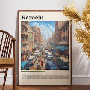 Karachi Travel Print - Pakistan, Karachi Poster, Pakistan Poster, Travel Wall Art, Pakistan Print, Karachi, Travel poster Pakistan