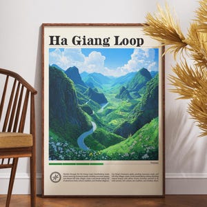 Ha Giang Travel Print - Vietnam, Ha Giang Poster, Vietnam Poster, Travel Wall Art, Vietnam Print, Ha Giang Wall Art, Ha Giang Loop, SE Asia