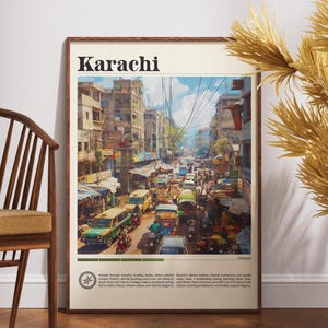 Karachi Travel Print - Pakistan, Karachi Poster, Pakistan Poster, Travel Wall Art, Pakistan Print, Karachi, Travel poster Pakistan