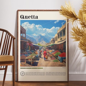 Quetta Travel Print - Pakistan, Quetta Poster, Pakistan Poster, Travel Wall Art, Pakistan Print, Quetta, Travel Poster, Pakistan Wall Art