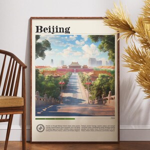 Peking Reise - China, Peking Poster, China Poster, Reise Wandkunst, China Druck, Peking Wandkunst, China, Asien, Peking, Reise