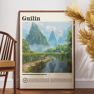 Guilin Reisedruck - China, Guilin Poster, China Poster, Reise Wandkunst, China Print, Guilin Wandkunst, China, Asien, Guilin, Reiseposter