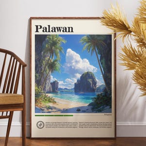 Palawan Travel Print - Philippines, Palawan Poster, Philippines Poster, Travel Wall Art, Philippines Print, Philippines, Palawan, Asia
