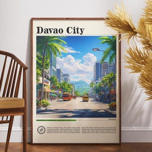 Davao Travel Print - Philippines, Davao Poster, Philippines Poster, Travel Wall Art, Philippines Print, Mindanao, Philippines, Davao Print