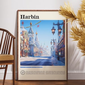 Harbin Travel Print - China, Harbin Poster, China Poster, Reise Wandkunst, China Print, Harbin Wandkunst, China, Asien, Harbin, Reiseposter