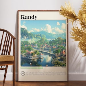Kandy Travel Print - Sri Lanka, Kandy Poster, Sri Lanka Poster, Travel Wall Art, Sri Lanka Print, poster, Sri Lanka, Asia, Kandy Wall Art