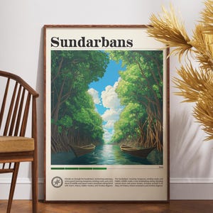 Sundarbans Travel Print - Bangladesz, Sundarbans Poster, Bangladesh Poster, Travel Wall Art, Bangladesh Prin, Sundarbans Forest, Azja