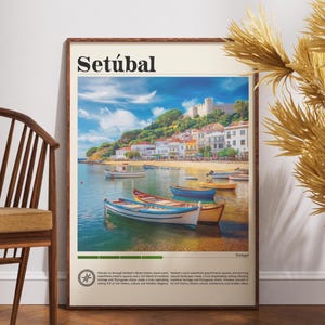 Setubal Travel Print - Portugal, Setubal Poster, Portugal Poster, Travel Wall Art, Portugal Print, poster, Portugal, Europe, Setubal Print