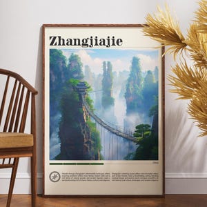 Zhangjiajie Travel Print - China, Zhangjiajie Poster, China Poster, Reise Wandkunst, China Print, Zhangjiajie Wandkunst, China, Asia Print