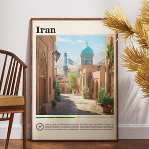 Iran Travel Print, Iran Poster, Travel Wall Art, Iran Print, Travel poster, Baghdad Poster, Wall Decor, Iran Wall Art, Irani Poster