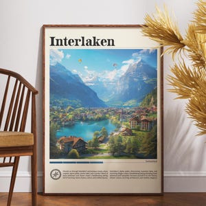 Interlaken Travel Print - Switzerland, Interlaken Poster, Switzerland Poster, Travel Wall Art, Switzerland Print, Switzerland, Interlaken