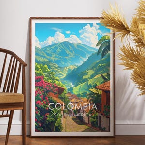 Colombia Travel Print - South America, Colombia Poster, South America Poster, Travel Wall Art, Colombia Print, South America, Colombia Art