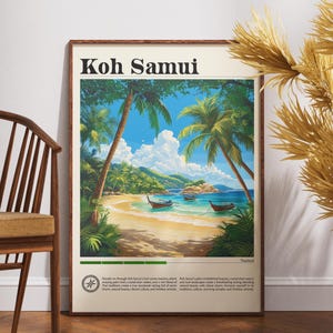 Koh Samui Travel Print - Thailand, Koh Samui Travel Poster, Thailand Poster, Travel Wall Art, Thailand Print, Asia, Koh Samui , Thai Decor