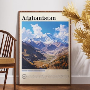 Afghanistan reizen print - Azië, Azië poster, Afghanistan poster, reizen muur kunst, Afghanistan print, Afghanistan, Azië print Bamiyan Valley