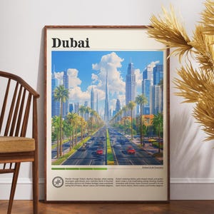 Dubai Travel Poster: United Arab Emirates Fine Art Print