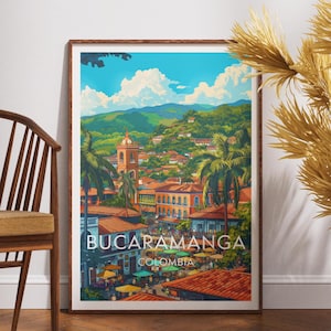 Bucaramanga Colombia Travel Poster: South America Wall Art