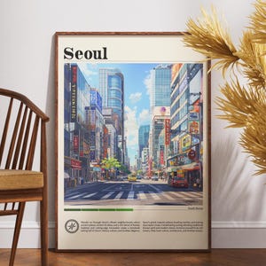 Seoul Travel Print - South Korea, Seoul Poster, South Korea Poster, Travel Wall Art, South Korea Print, poster, South Korea, Seoul, Korea
