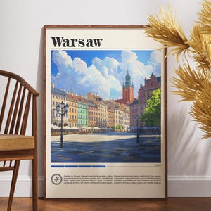 Warsaw Travel Print - Poland, Warsaw Travel Poster, Poland Poster, Travel Wall Art, Poland Print, Warsaw Poster, Europe Poster, Travel Decor