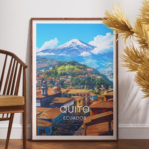 Quito Travel Print - Ecuador, Quito Poster, Ecuador Poster, Travel Wall Art, Ecuador Print, Quito, South America, Ecuador Wall Art, Travel