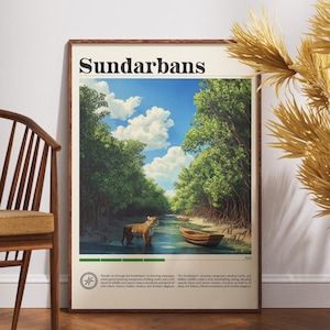 Sundarbans Travel Print - Bangladesz, Sundarbans Poster, Bangladesh Poster, Travel Wall Art, Bangladesh Print, Sundarbans Forest, Azja
