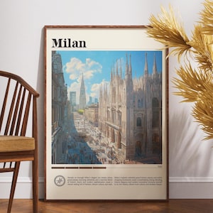Milan Travel Print - Italy, Milan Poster, Italy Poster, Travel Wall Art, Italy Print, Poster, Italy, Europe, Milan, Italy Wall Art, Italian