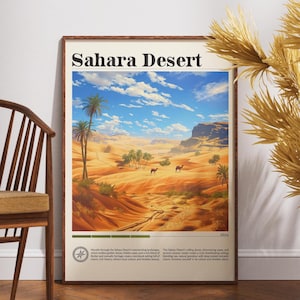 Sahara Desert Travel Print - Afrika, Sahara Poster, Afrika Poster, Reisewandkunst, Afrika, Sahara Desert Wandkunst, Mauretanien Print