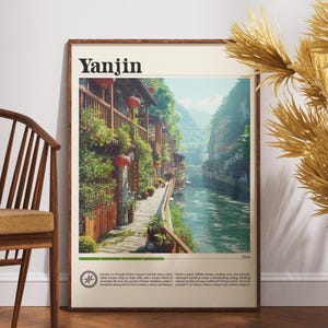 Yanjin Travel Print - China, Yanjin Poster, China Poster, Reise Wandkunst, China Print, Yanjin Wandkunst, China, Asien, Yanjin, Reiseposter