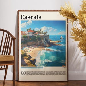 Cascais Travel Print - Portugal, Cascais Poster, Portugal Poster, Travel Wall Art, Portugal Print, Portugal Wall Art, Cascais Wall Art