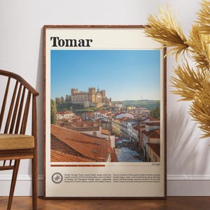 Tomar Portugal Travel Poster: Europe Wall Art Print
