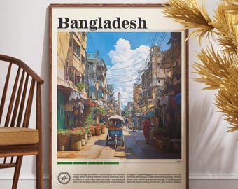 Bangladesh Travel Print - Asia, Asia Poster, Bangladesh Poster, Travel Wall Art, Bangladesh Print, Bangladesh, Asia Print, Sundarbans