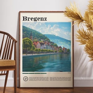 Bregenz Travel Print - Austria, Bregenz Poster, Austria Poster, Travel Wall Art, Austria Print, Austria, Bregenz Travel Poster, Europe Print