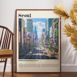 Seoul Travel Print - South Korea, Seoul Poster, South Korea Poster, Travel Wall Art, South Korea Print, poster, South Korea, Seoul, Korea