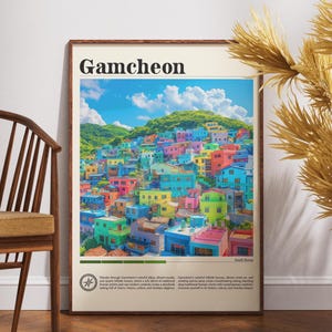 Gamcheon Travel Print - South Korea, Gamcheon Poster, South Korea Poster, Travel Wall Art, South Korea Print, poster, South Korea, Korea