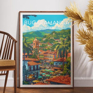 Bucaramanga Colombia Travel Poster: South America Wall Art