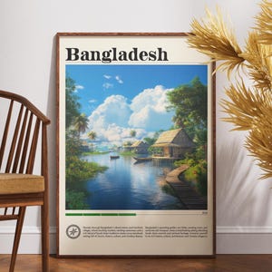 Stampa di viaggio del Bangladesh - Asia, Poster dell&#39;Asia, Poster del Bangladesh, Arte murale di viaggio, Stampa del Bangladesh, Bangladesh, Stampa dell&#39;Asia, Sundarbans