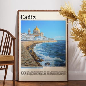Cadiz Druck - Cadiz Wandkunst - Andalusien Poster - Reise Wandkunst - Spanien Reiseplakat - Cadiz Kunst Poster - Spanien Poster - Andaluzien