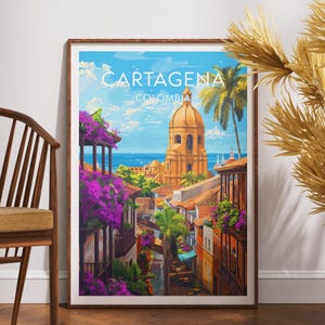 Cartagena Travel Print - Colombia, Cartagena Poster, Colombia Poster, Travel Wall Art, Colombia Print, Cartagena, South America, Colombian
