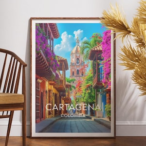 Cartagena Travel Print - Colombia, Cartagena Poster, Colombia Poster, Travel Wall Art, Colombia Print, Cartagena, South America, Colombian