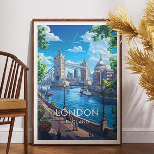 London Travel Poster: Big Ben, England Art Print